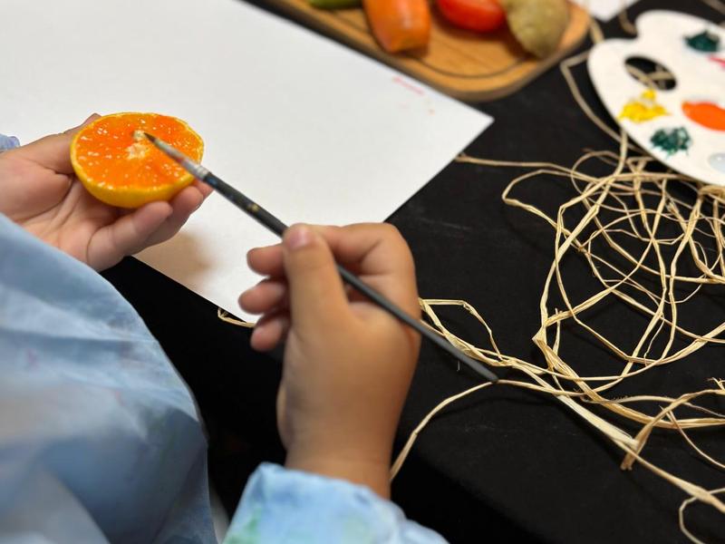 Portakal baskısıyla sanat çalışmamız