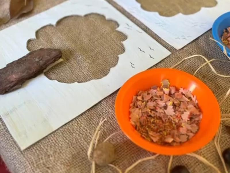 Doğal materyallerle sanat çalışmamız